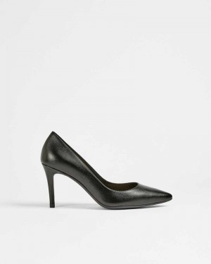 Black Ted Baker Alysse Leather Court Shoes | ZA0001641