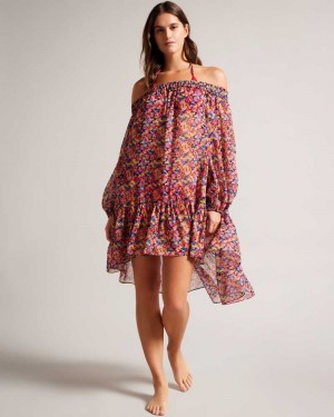 Black Ted Baker Danaee Off The Shoulder Cover Up | ZA0001193