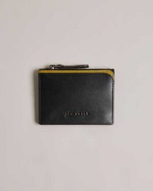 Black Ted Baker Finnis Contrast Detail Card Holder | ZA0000349