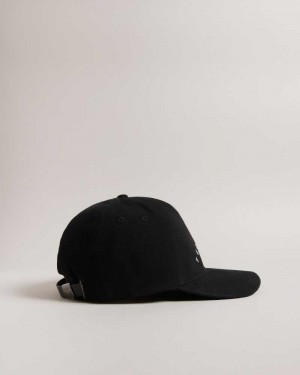 Black Ted Baker Frreddi Branded Cap | ZA0001845