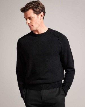 Black Ted Baker Glant Pure Cashmere Jumper | ZA0000749