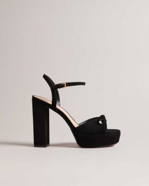 Black Ted Baker Kayllas Heeled Platform Sandals | ZA0001687