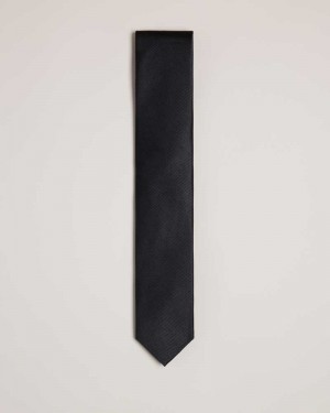 Black Ted Baker Moorez Ottoman Silk Tie | ZA0002165