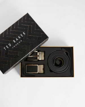 Black Ted Baker Rate Casual Belt In A Box | ZA0001753