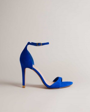 Bright Blue Ted Baker Helmias Open Toe Suede Sandals | ZA0001680