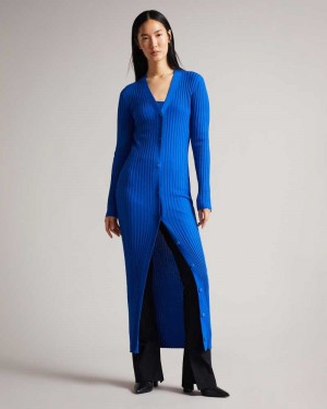 Bright Blue Ted Baker Nardaa Longline Cardi | ZA0000708