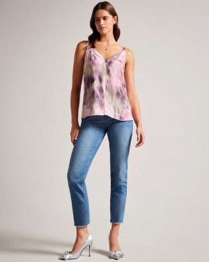 Coral Ted Baker Nethiia V Neck Cami Top | ZA0001409