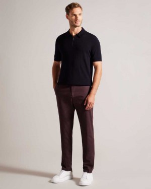 Deep Purple Ted Baker Haydae Slim Fit Chinos | ZA0001552