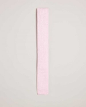 Dusky Pink Ted Baker Kallino Knitted Tie | ZA0002156