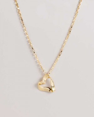 Gold Colour Ted Baker Mareka Infinity Heart Pendant Necklace | ZA0001997