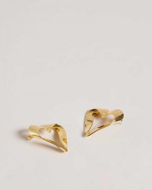 Gold Colour Ted Baker Monnroe Infinity Heart Stud Earrings | ZA0001962