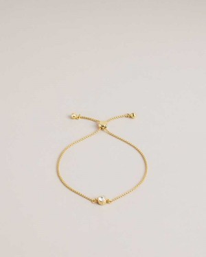 Gold Colour Ted Baker Sarsaa Crystal Charm Bracelet | ZA0001882