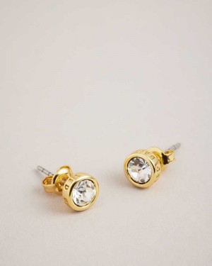 Gold Colour Ted Baker Sinaa Round Stud Earrings | ZA0001929