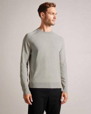 Grey Ted Baker Maywo Long Sleeve Saddle Shoulder Jumper | ZA0000747