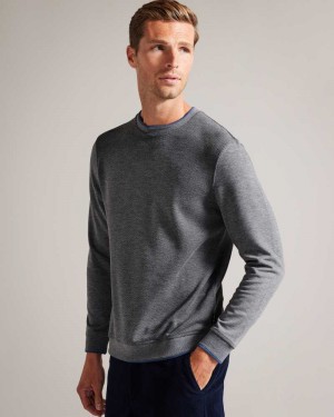 Grey Ted Baker Raket Textured Front Jumper | ZA0001391