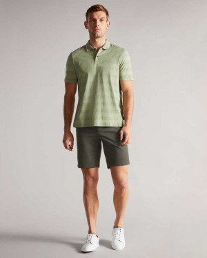 Khaki Ted Baker Ashfrd Chino Shorts | ZA0001057