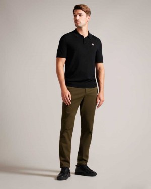 Khaki Ted Baker Haydae Slim Fit Chinos | ZA0001563