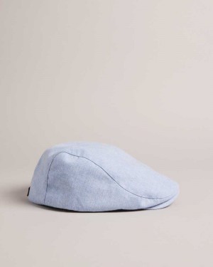 Light Blue Ted Baker Drakee Flat Cap | ZA0001822