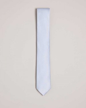 Light Blue Ted Baker Moorez Ottoman Silk Tie | ZA0002168