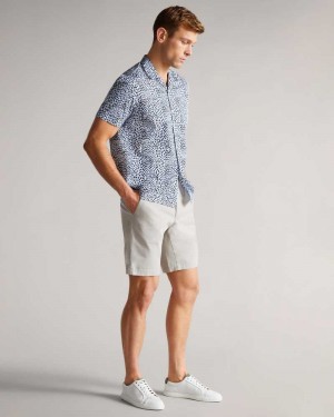 Light Grey Ted Baker Ashfrd Chino Shorts | ZA0001039