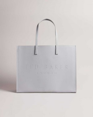 Light Grey Ted Baker Sukicon Large Icon Bag | ZA0000454