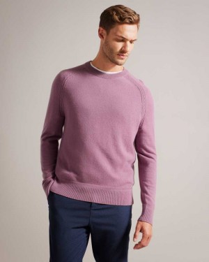 Light Purple Ted Baker Glant Pure Cashmere Jumper | ZA0000751