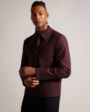 Maroon Ted Baker Henryj Harrington Jacket | ZA0000631