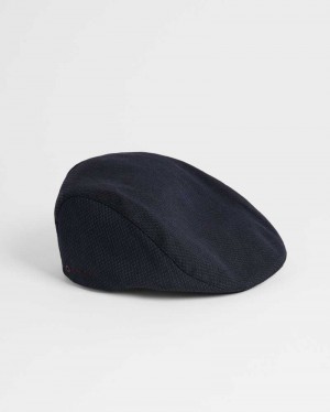 Navy Ted Baker Adice Textured Ivy Cap | ZA0001829