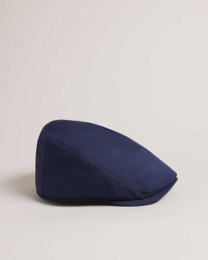 Navy Ted Baker Ehtannn Water Resistant Flat Cap | ZA0001831