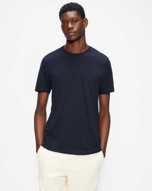 Navy Ted Baker Helpa Short Sleeve T-Shirt | ZA0001249