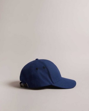 Navy Ted Baker Marvinn Cotton Blend Baseball Cap | ZA0001824