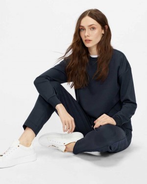 Navy Ted Baker Mialou Lounge Sweater | ZA0001116