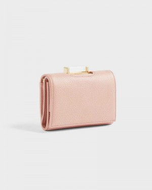 Pale Pink Ted Baker Baran Small Bobble Purse | ZA0000379