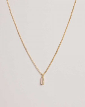 Pale Pink Ted Baker Gianni Gem Bar Pendant Necklace | ZA0002000