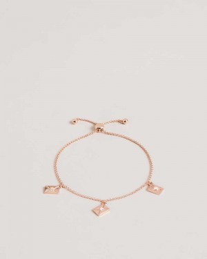 Pale Pink Ted Baker Larsela Love Letter Charm Bracelet | ZA0001905