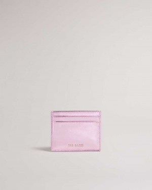 Pink Ted Baker Liibbaa Metallic Cardholder | ZA0000357