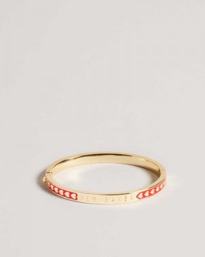 Red Ted Baker Eellie Enamel Heart Bangle | ZA0001874