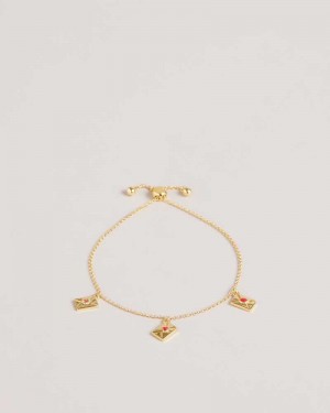 Red Ted Baker Larsela Love Letter Charm Bracelet | ZA0001892