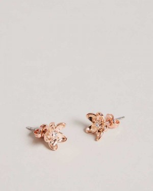 Rose Gold Colour Ted Baker Beaauu Blossom Stud Earrings | ZA0001974