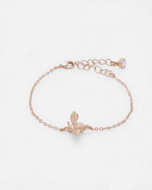 Rose Gold Colour Ted Baker Beedina Bumble Bee Bracelet | ZA0001908