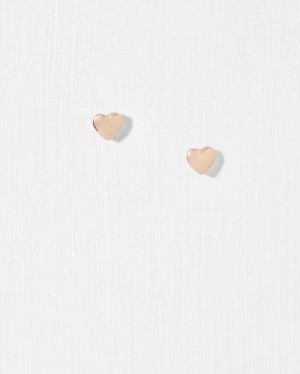 Rose Gold Colour Ted Baker Harly Heart Stud Earrings | ZA0001967