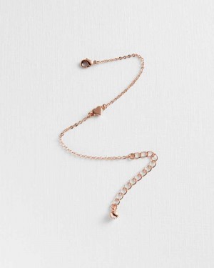 Rose Gold Ted Baker Harsaa Mini Heart Bracelet | ZA0001909