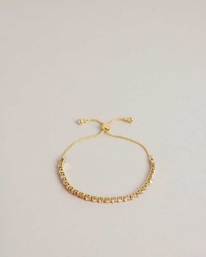 SH PL GOLD Ted Baker Melrah Crystal Drawstring Bracelet | ZA0001906