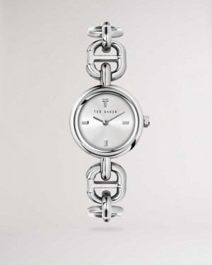 Silver Colour Ted Baker Margiii Chain Bracelet Watch | ZA0002202