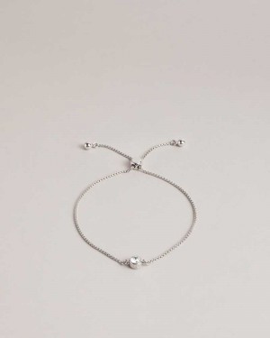 Silver Ted Baker Sarsaa Crystal Charm Bracelet | ZA0001881