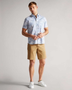 Tan Ted Baker Ashfrd Chino Shorts | ZA0001054