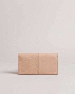 Taupe Ted Baker Nishi Leather Clutch | ZA0000309