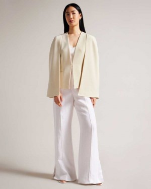 White Ted Baker Dannio Structured Cape With Waistcoat | ZA0000562