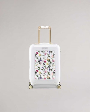 White Ted Baker Raidet Scattered Bouquet Small Trolley Case | ZA0000435