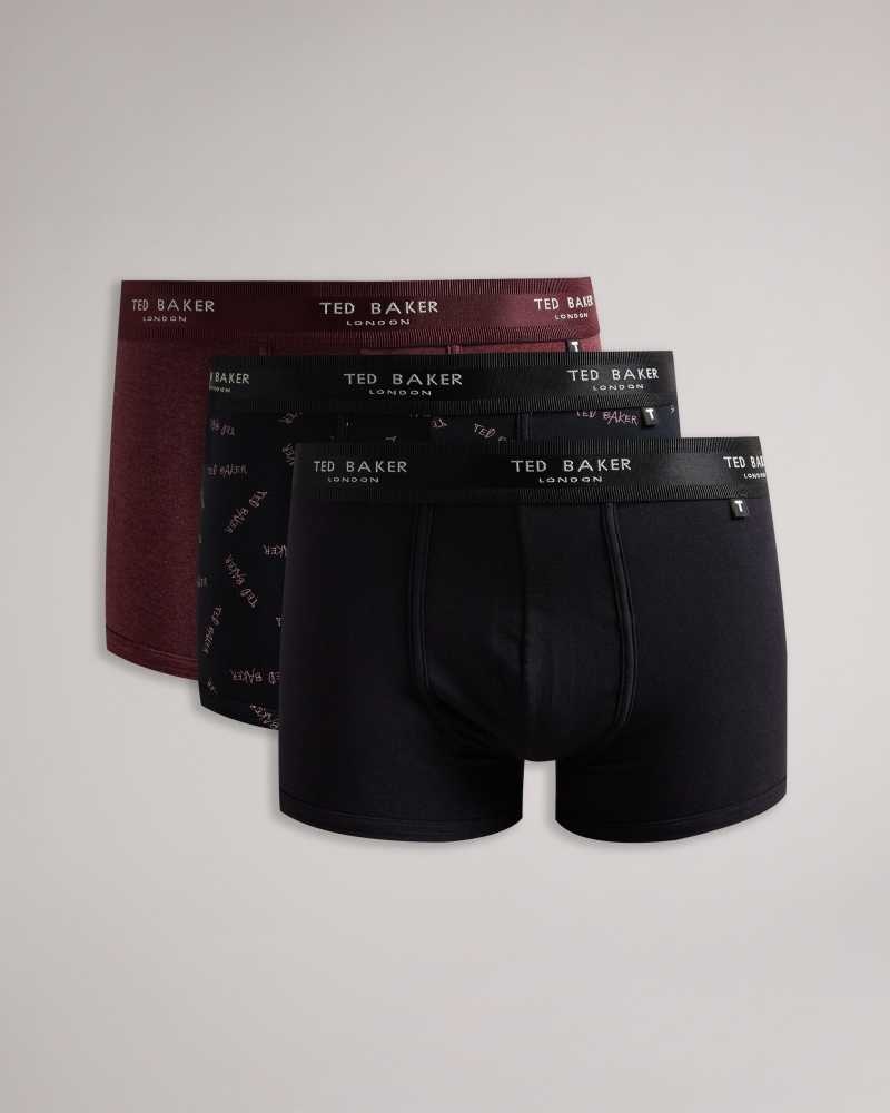 Assorted Ted Baker Kabel Three Pack Of Assorted Cotton Trunks | ZA0001594